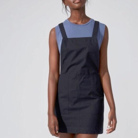 Frank + Oak Pocket Pinafore Dress in True Black (Size M, Overall Dress) - Picture 1 of 7